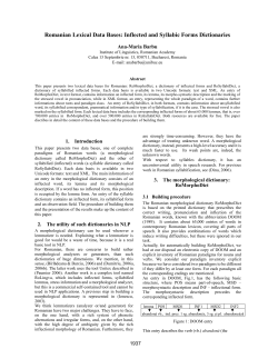 Romanian Lexical Data Bases: Inflected and Syllabic Forms