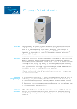 HiQ&reg; Hydrogen Carrier Gas Generator. - Linde HiQ