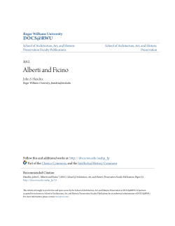 Alberti and Ficino - DOCS@RWU