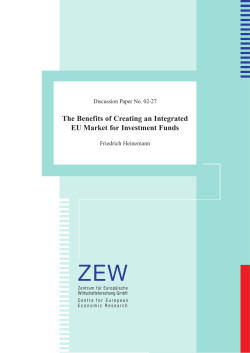 The Benefits of Creating an Integrated EU Market for
