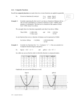 6.4A &ndash; Composite Functions Recall that composite functions are