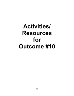 C5) Activities/Resources for Module Outcomes 10-15