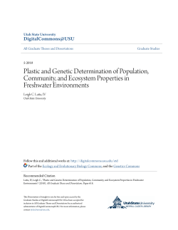 Plastic and Genetic Determination of Population, Community, and