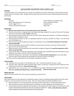 calculating the specific heat a metal lab