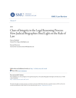 Clues of Integrity in the Legal Reasoning Process