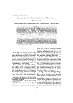 Maturation-Inducing Substances in Asteroid and Echinoid Oocytes