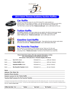 Car Raffle My Favorite Teacher Gasoline Card Raffle
