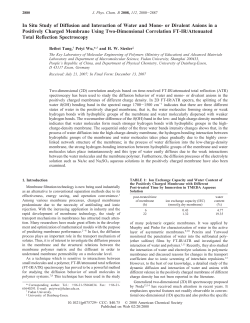 In Situ Study of Diffusion and Interaction of Water and Mono