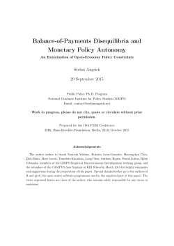 Balance-of-Payments Disequilibria and Monetary Policy Autonomy