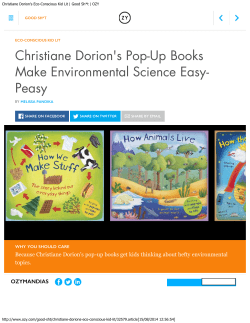 Christiane Dorion`s Pop-Up Books Make Environmental Science