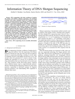 Information Theory of DNA Shotgun Sequencing