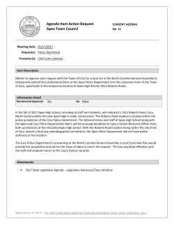 Agenda Item Action Request Apex Town Council