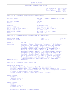 SIGMA-ALDRICH MATERIAL SAFETY DATA SHEET Date