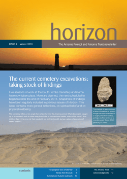 The current cemetery excavations: taking stock of