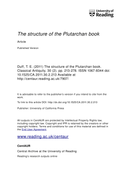 The structure of the Plutarchan book