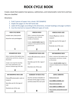 ROCK CYCLE BOOK