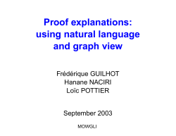 Proof explanations: using natural language and graph view