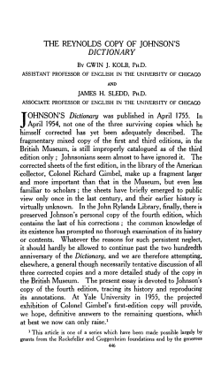 Dictionary - Manchester eScholar