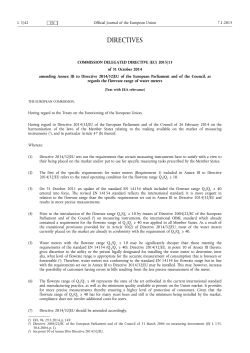 COMMISSION DELEGATED DIRECTIVE