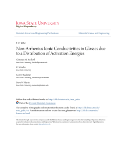 Non-Arrhenius Ionic Conductivities in Glasses due to a Distribution