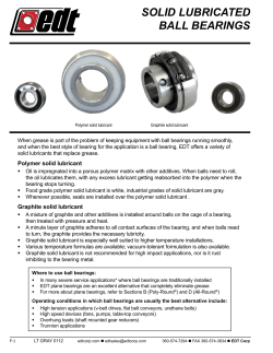 solid lubricated ball bearings
