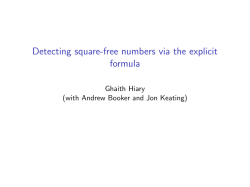 Detecting square-free numbers via the explicit formula