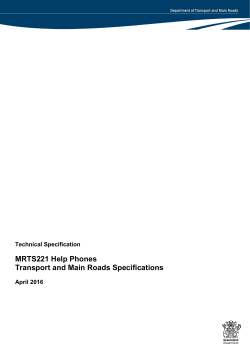 MRTS221 Technical Specification - Department of Transport and