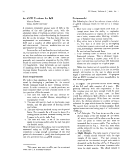 An ASCII previewer for TeX