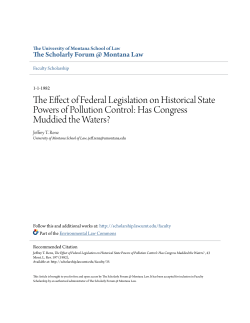 The Effect of Federal Legislation on Historical State Powers of