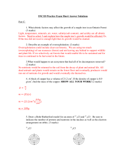 SNC1D Practice Exam Short Answer Solutions Part C: 1. What