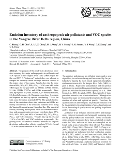 Emission inventory of anthropogenic air pollutants and VOC species