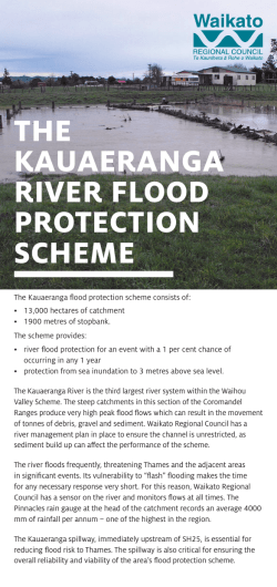 the kauaeranga river flood protection scheme
