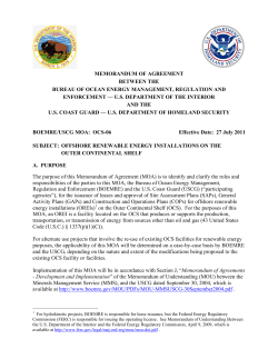 MOA Between BOEMRE and US Coast Guard