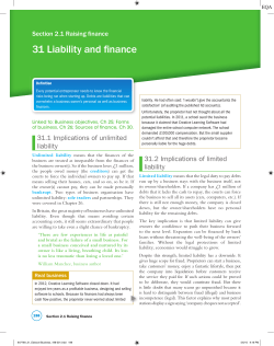 31. Liability and finance