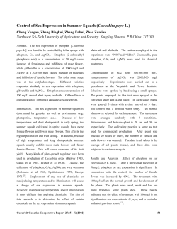 Chemical Control of Sex Expression in Summer Squash (Cucurbita