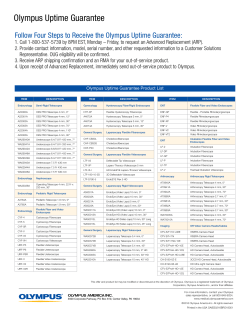 Olympus Uptime Guarantee - Olympus America | Medical