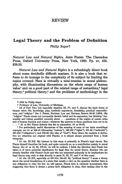 Legal Theory and the Problem of Definition (reviewing Natural Law