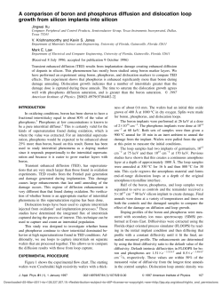 A comparison of boron and phosphorus diffusion and dislocation