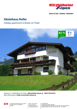 G&auml;stehaus Hofer in Brixen im Thale