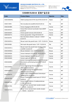 CUSABIO ELISA kit 促销产品目录