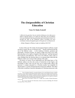 The (Im)possibility of Christian Education