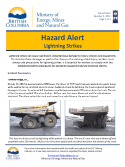 Hazard Alert: Lightning Strikes