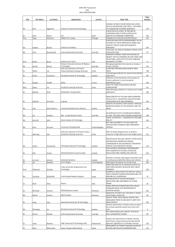 Rail – Oral Presentations