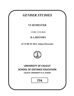 GENDER STUDIES 774