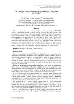 The Concept Analysis of Body Image of People Living with HIV/AIDS
