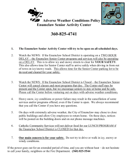 Adverse Weather Conditions Policy