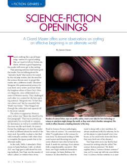 Science-fiction openingS - Center for the Study of Science Fiction
