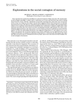 Explorations in the social contagion of memory