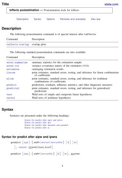 teffects postestimation