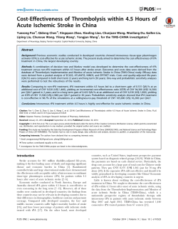 Cost-Effectiveness of Thrombolysis within 4.5 Hours of Acute